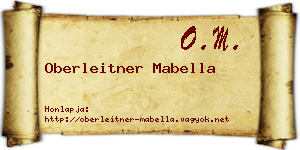Oberleitner Mabella névjegykártya
